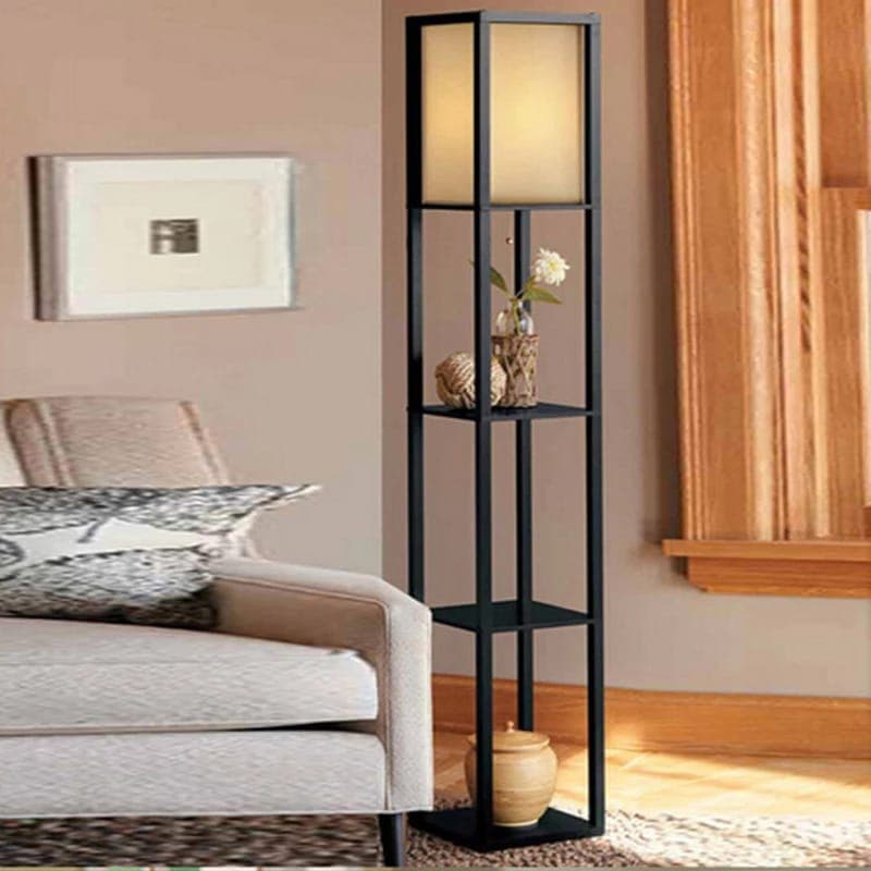Metal Loft Floor Lamp With Lampshade
