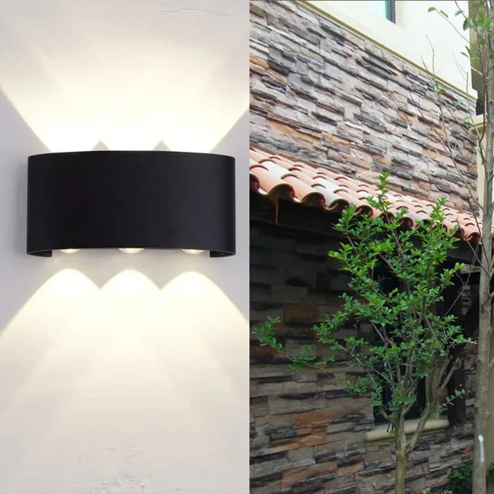 LED 6Wave Outdoor Waterproof Wall Light
