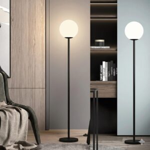Home high pole lamp floor lamp by metify homes for bedroom standing lamp metal floor lamp with glass ball lampshade iron base floor light classic elegance