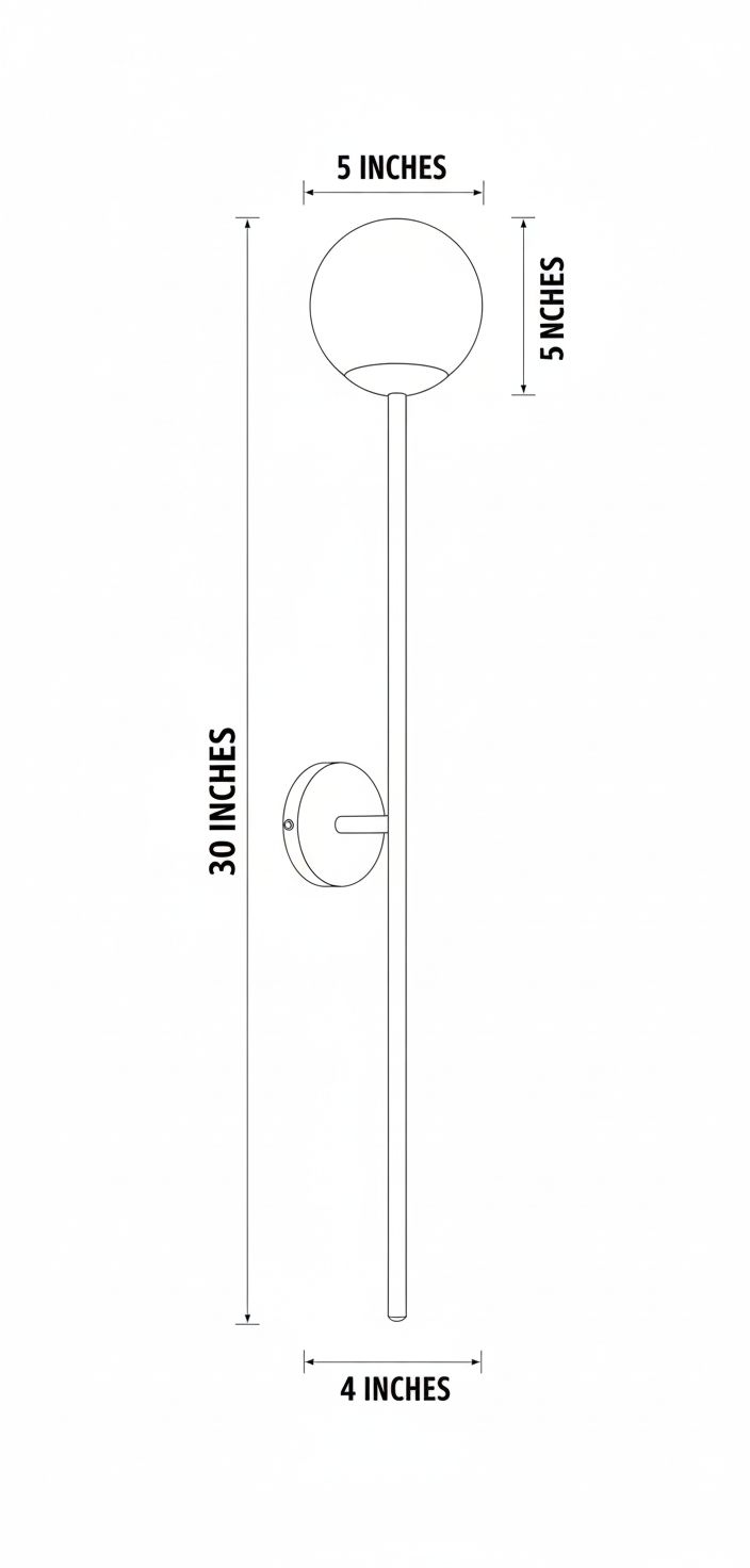 astro orb single wall light in a matt black finish with a spherical glass diffuser astro orb single wall light in a matt black finish with a spherical glass diffuser